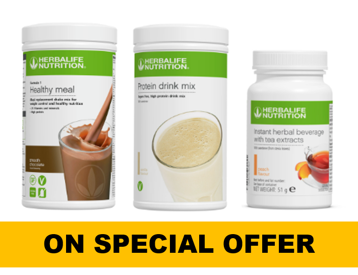 Breakfast KIT: Formula 1 Nutritional Shake Mix 550 g + Istant Herbalife Beverage 50 g + Protein Drink Mix 588 g - (CHOOSE YOUR OWN FLAVOR) - FREE SHAKER & SPOON INCLUDED