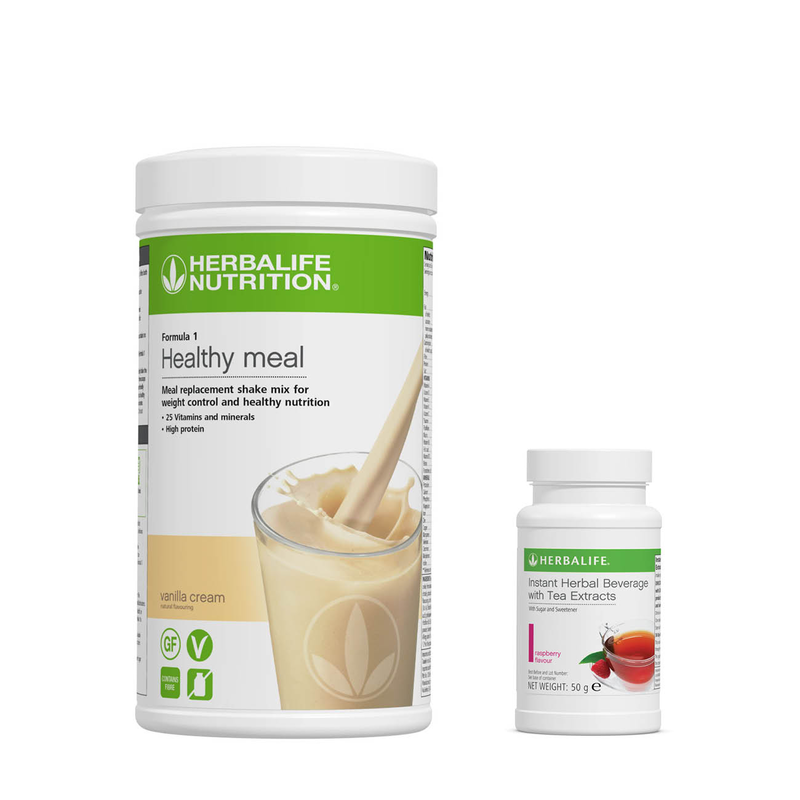 STARTER KIT: Formula 1 Nutritional Shake Mix 550 g + Istant Herbal Beverage 50 g - (CHOOSE YOUR OWN FLAVOR) FREE SHAKER & SPOON INCLUDED