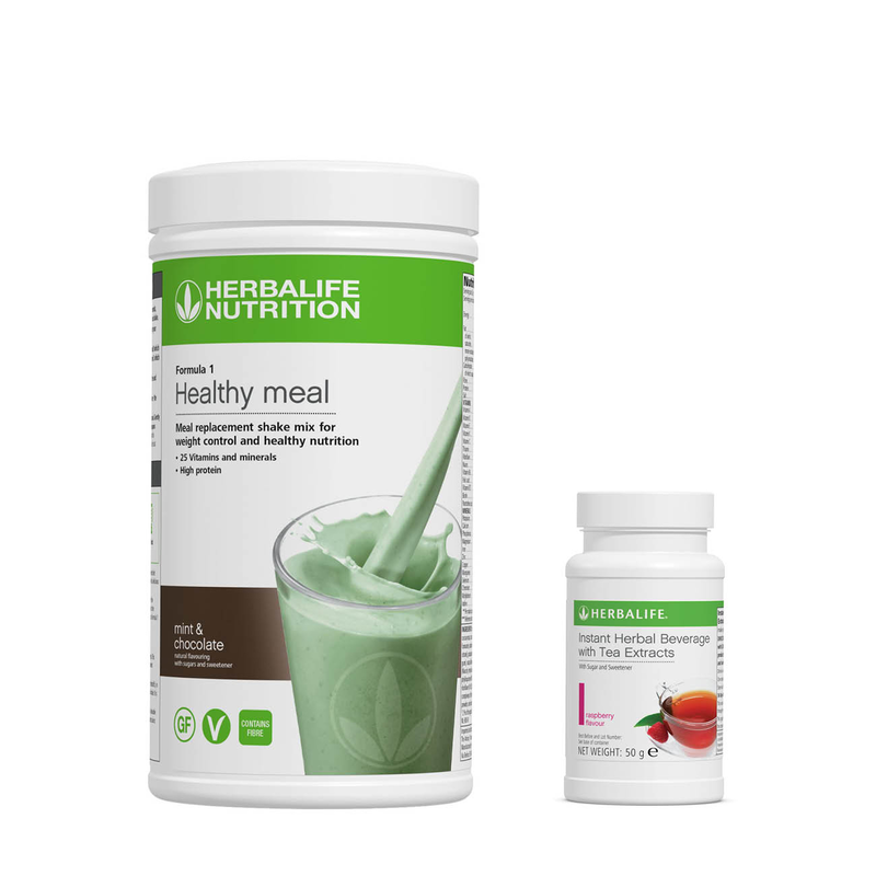 STARTER KIT: Formula 1 Nutritional Shake Mix 550 g + Istant Herbal Beverage 50 g - (CHOOSE YOUR OWN FLAVOR) FREE SHAKER & SPOON INCLUDED