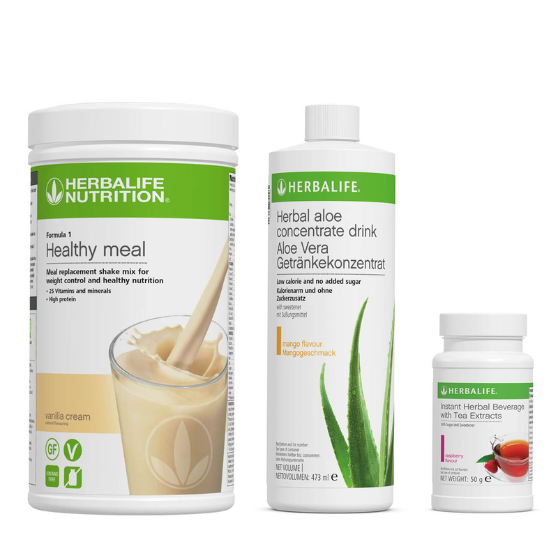 IDEAL KIT: Formula 1 Nutritional Shake Mix 550 g + Istant Herbalife Beverage 50 g + Aloe Concentrate Mango 473 Ml - (CHOOSE YOUR OWN FLAVOR) FREE SHAKER & SPOON INCLUDED