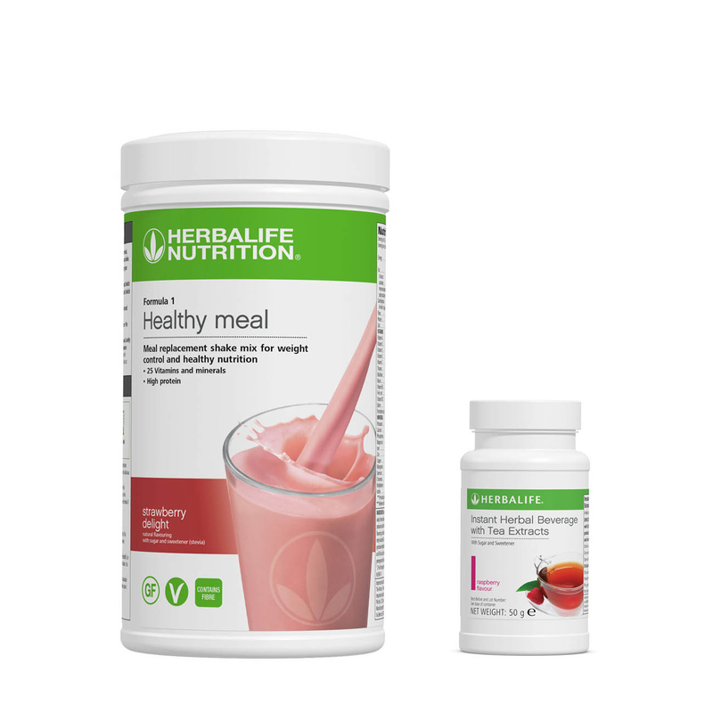 STARTER KIT: Formula 1 Nutritional Shake Mix 550 g + Istant Herbal Beverage 50 g - (CHOOSE YOUR OWN FLAVOR) FREE SHAKER & SPOON INCLUDED
