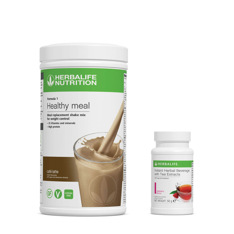 STARTER KIT: Formula 1 Nutritional Shake Mix 550 g + Istant Herbal Beverage 50 g - (CHOOSE YOUR OWN FLAVOR) FREE SHAKER & SPOON INCLUDED