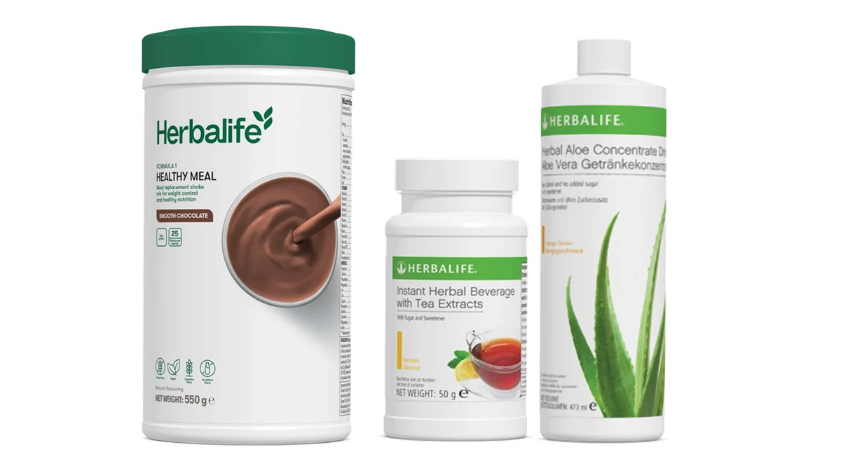 IDEAL KIT: Formula 1 Nutritional Shake Mix 550 g + Istant Herbalife Beverage 50 g + Aloe Concentrate Mango 473 Ml - (CHOOSE YOUR OWN FLAVOR) FREE SHAKER & SPOON INCLUDED